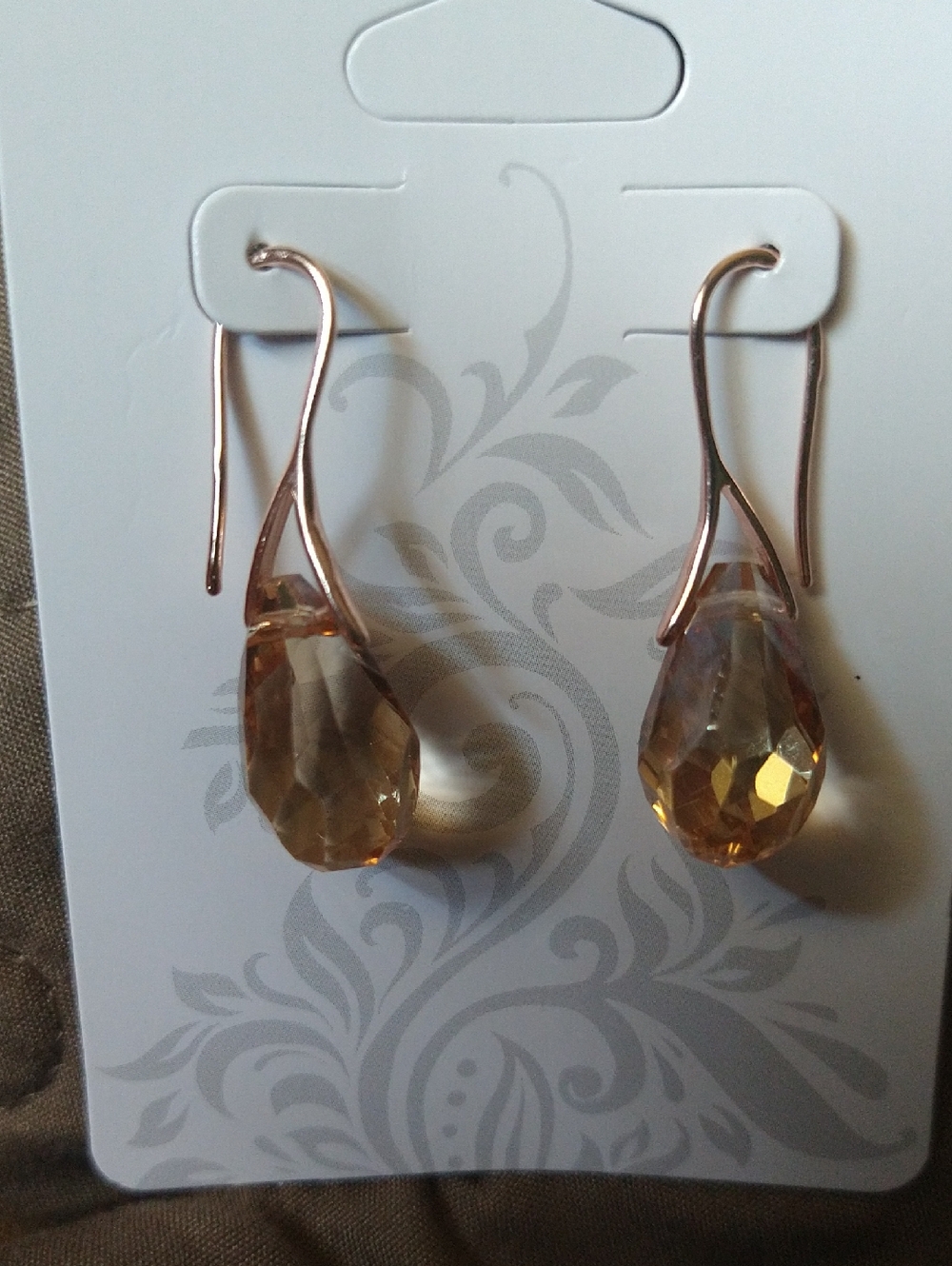 Amber Crystal Earrings